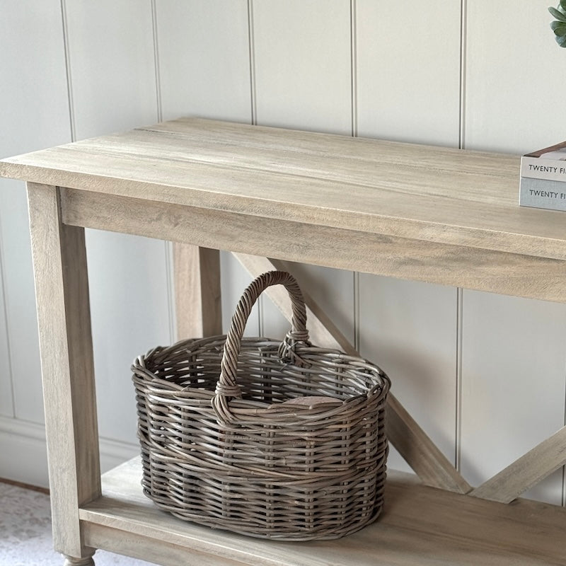 Camille Limewash Console Table