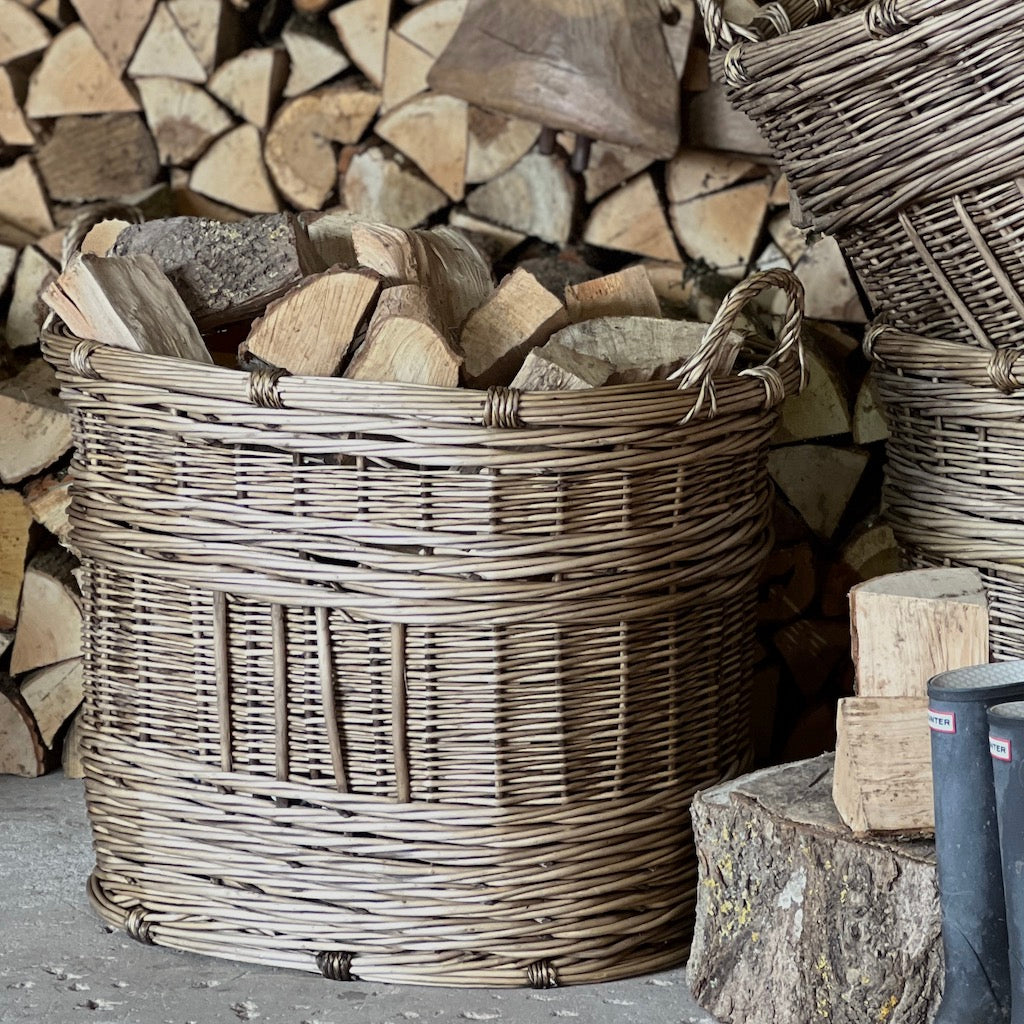New French Style Wicker Champagne Grape Storage Basket