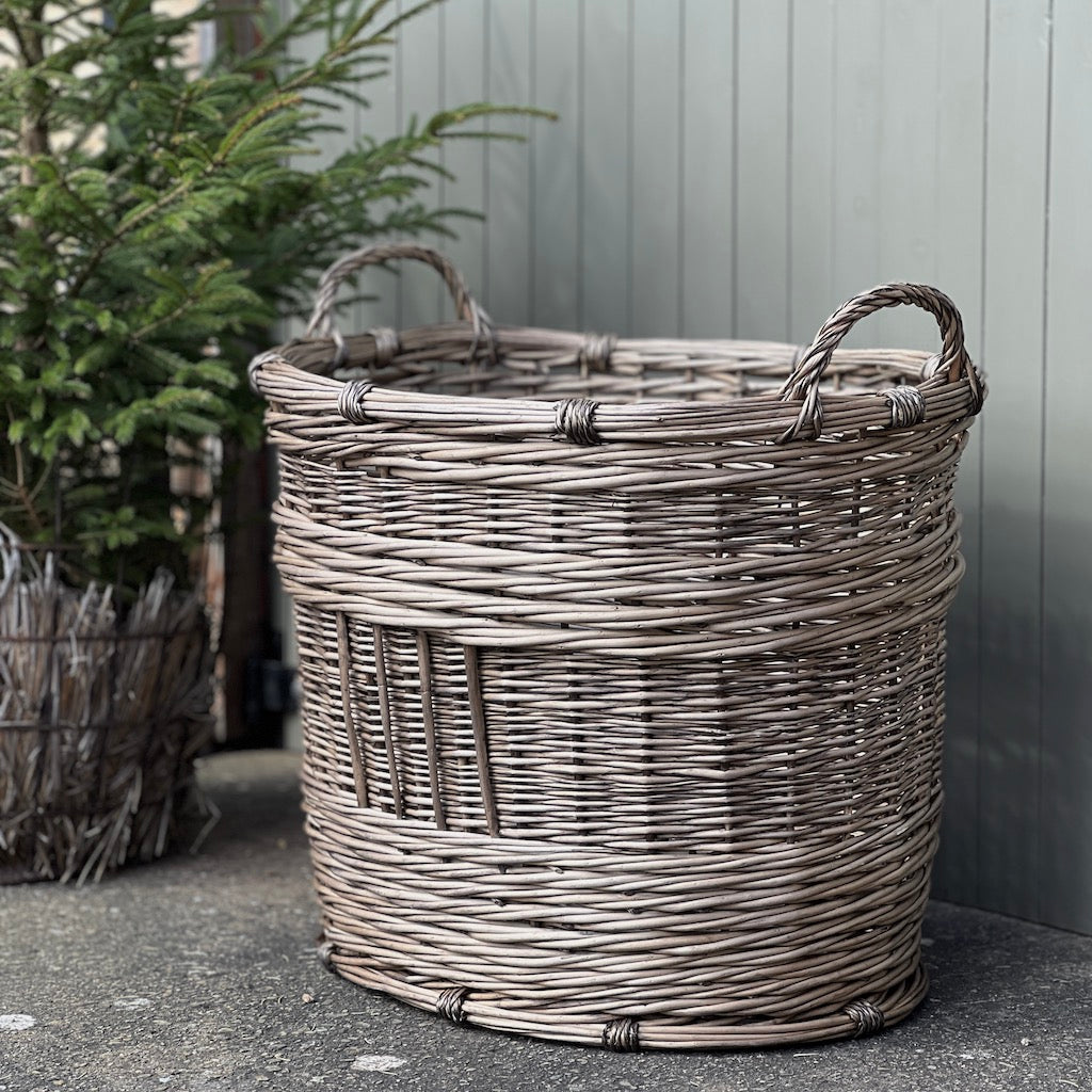 New French Style Wicker Champagne Grape Extra Large Storage Basket