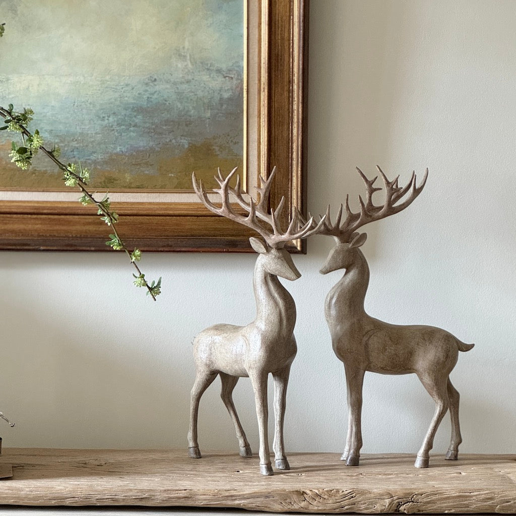 Proud Stag Statue Pair