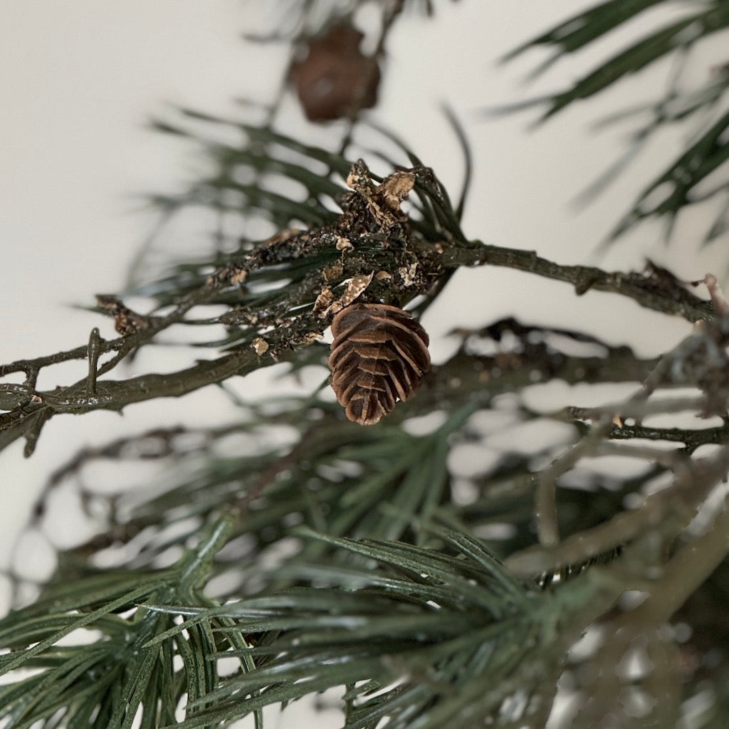 Faux Pine Stem Cones and Moss