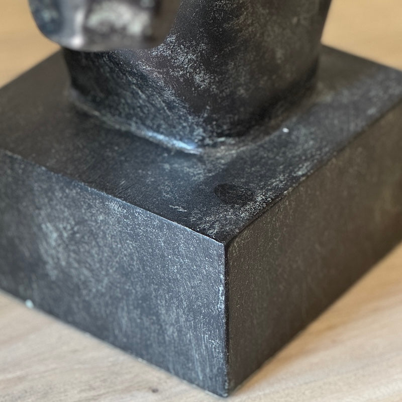 Striking Sculptured Black Horses Head