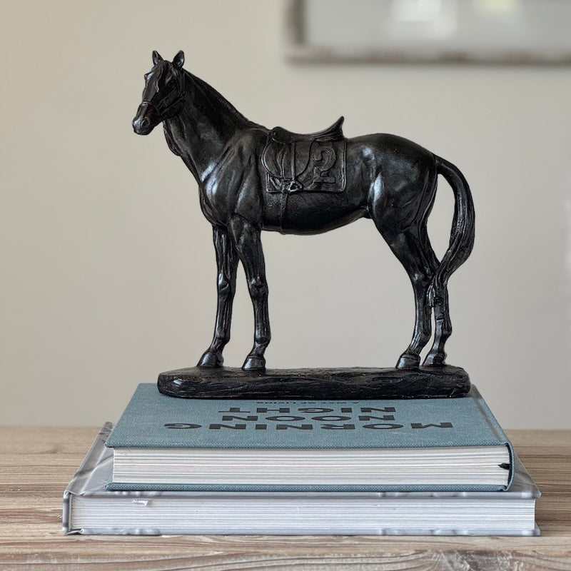 Black Standing Horse Sculpture