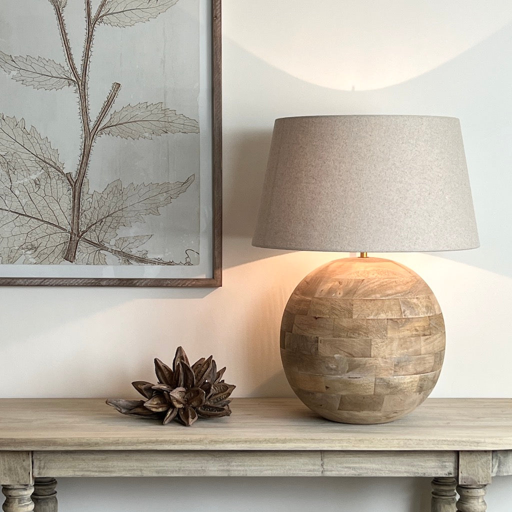 Wooden base lamps for sale discount