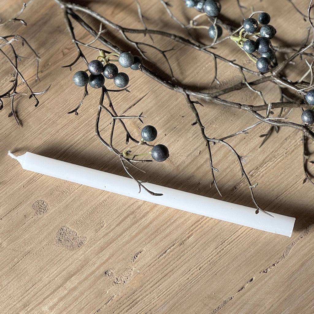 Scandi White Taper Candles Candle Spear