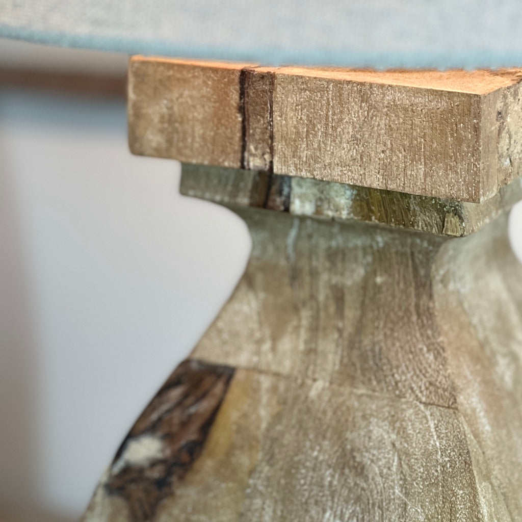 Medium Chunky Solid Wood Table Lamp Aspen