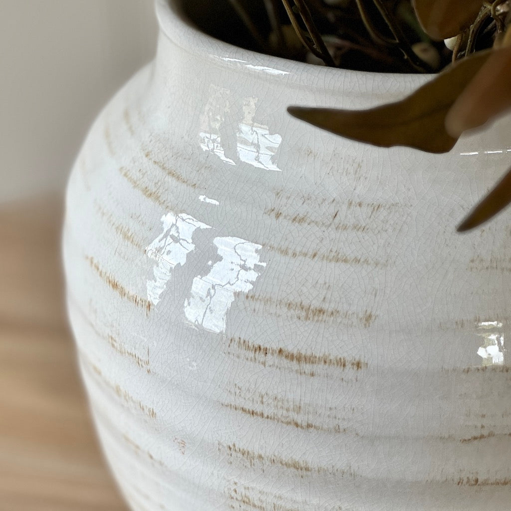 Notgrove Glazed Distressed Vase Pot