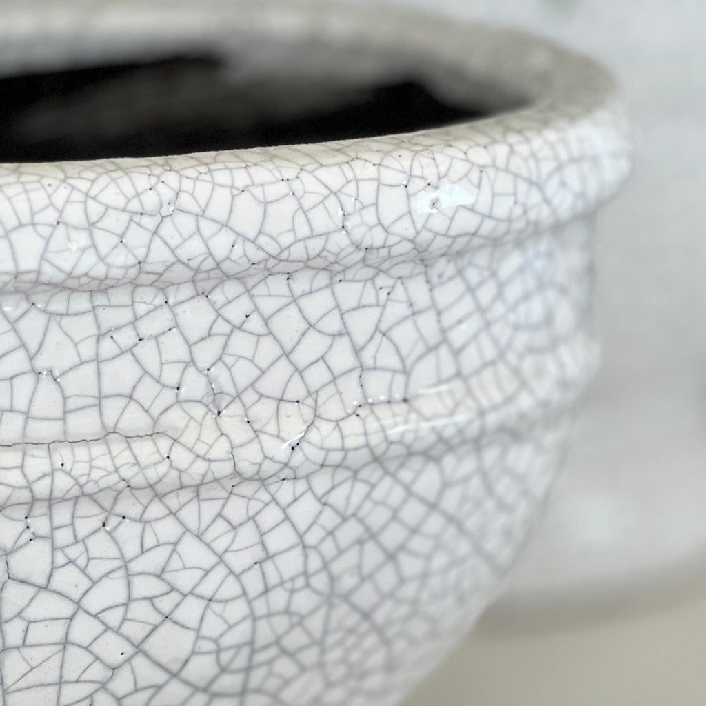 Oval Crackled Glazed Planters 2 Sizes