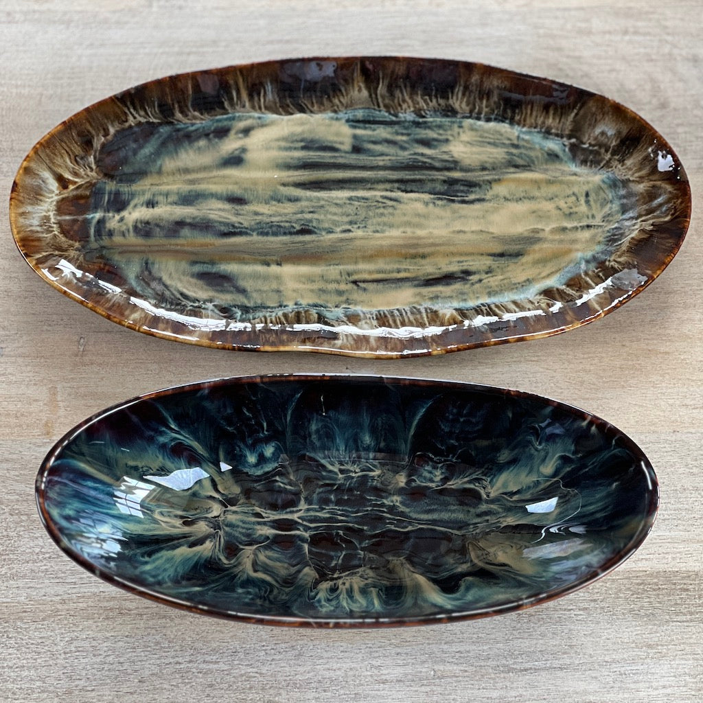 Ocean Glazed Bowl and Plate