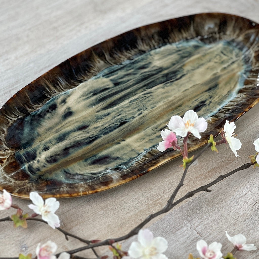 Ocean Glazed Bowl and Plate