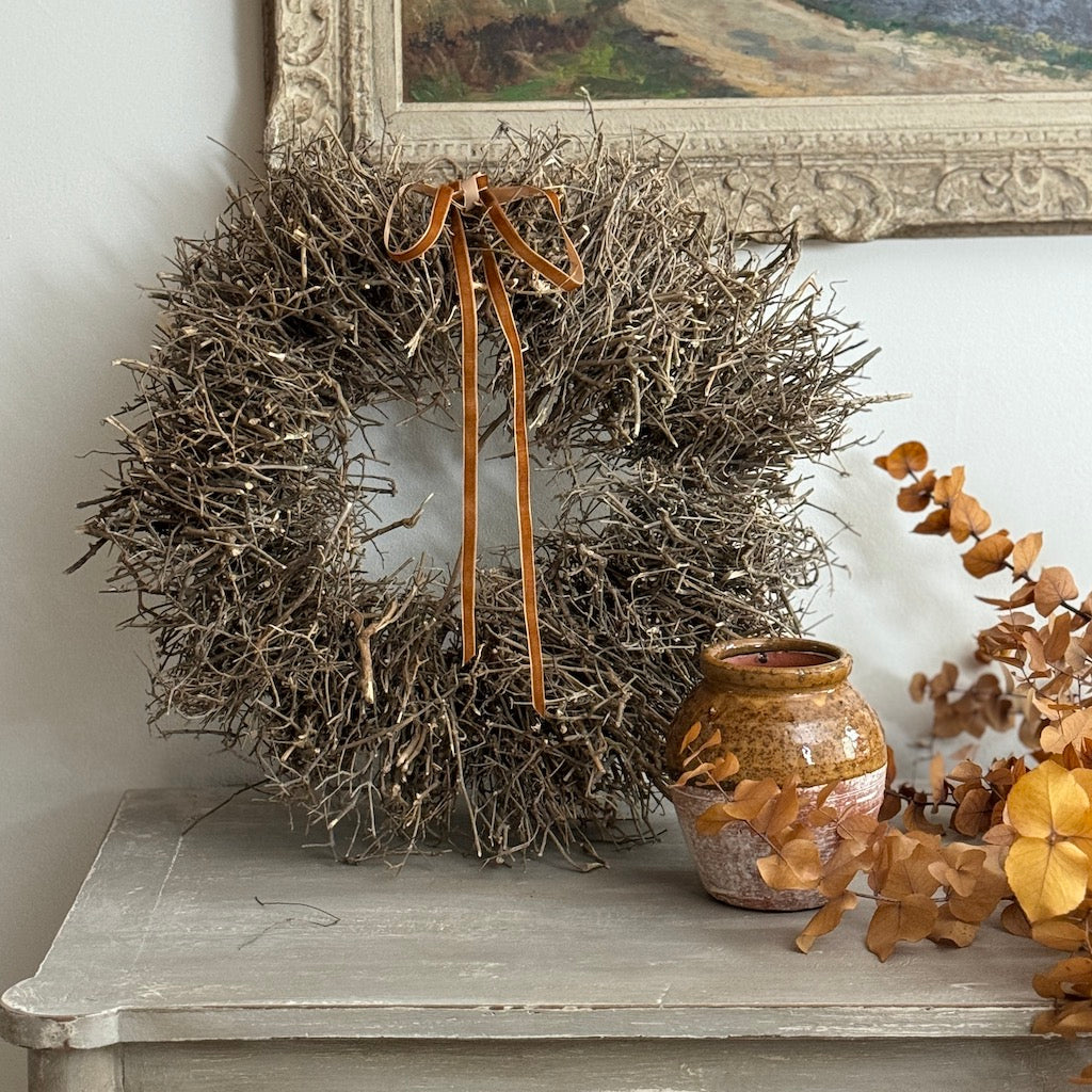 Rustic Chunky Dried Twig Wreath
