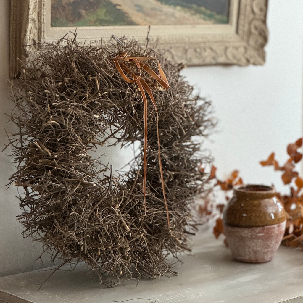 Rustic Chunky Dried Twig Wreath