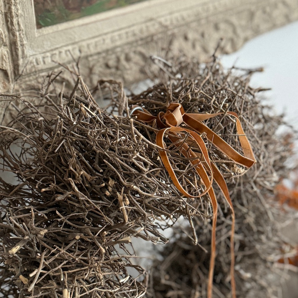 Rustic Chunky Dried Twig Wreath