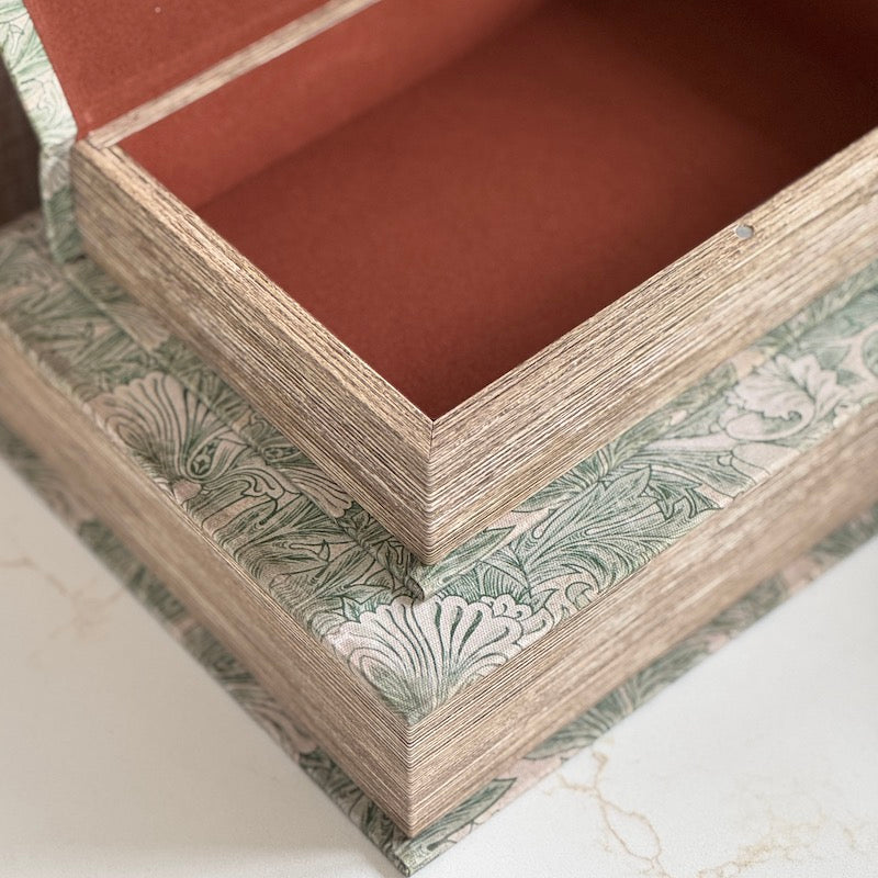 William Morris Style Book Boxes Set 2