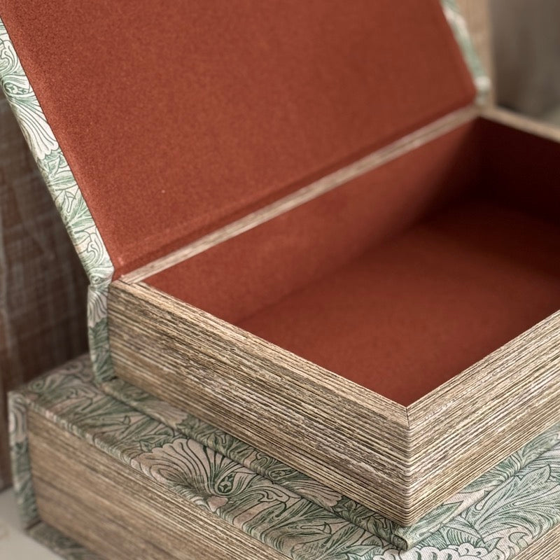 William Morris Style Book Boxes Set 2