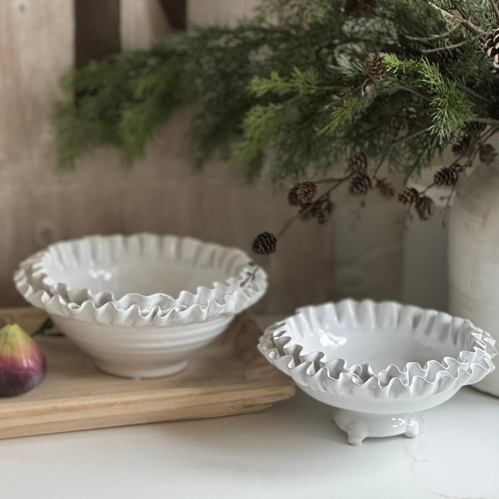 Hermonie Ceramic Ruffle Bowl