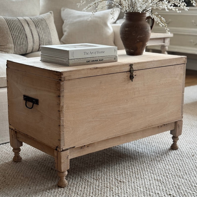 Vintage Reclaimed Old Wood Bleached Chest