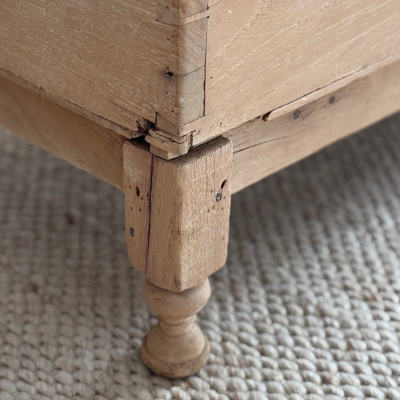 Vintage Reclaimed Old Wood Bleached Chest