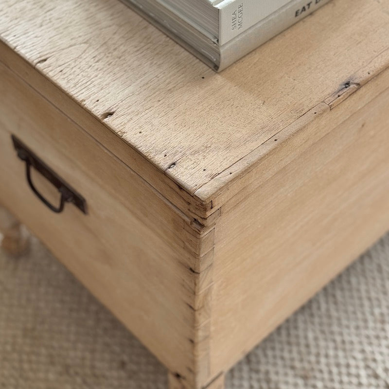 Vintage Reclaimed Old Wood Bleached Chest