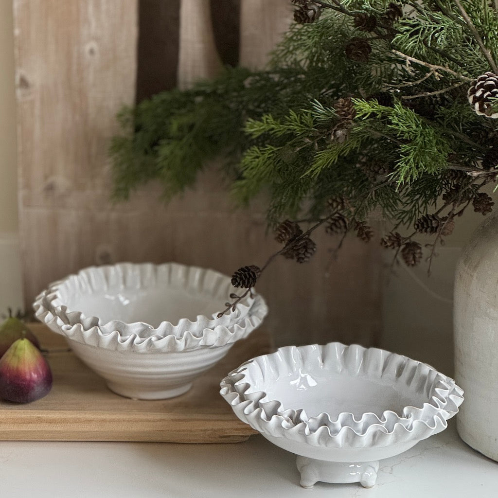 Hermonie Ceramic Ruffle Bowl