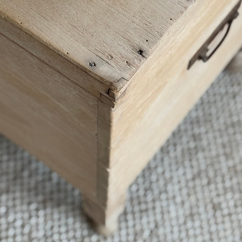 Vintage Reclaimed Old Wood Bleached Chest