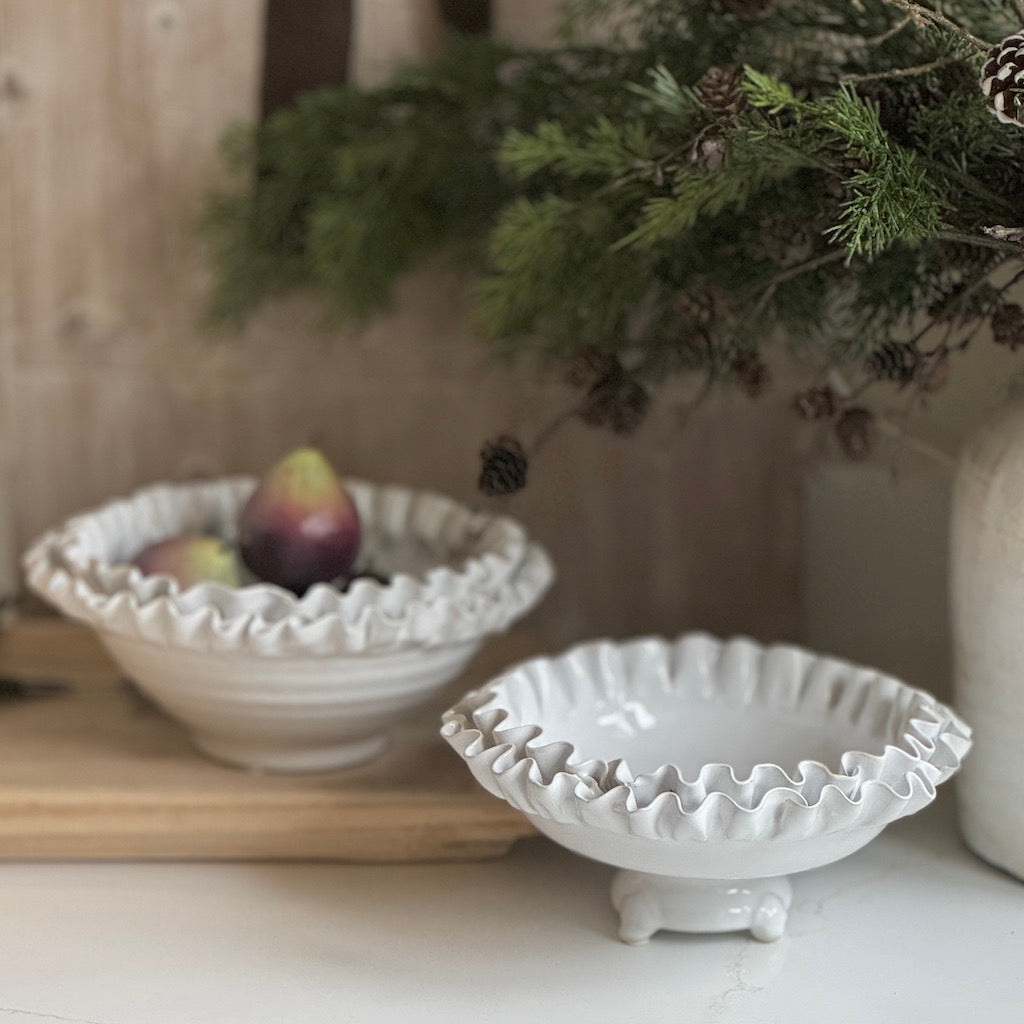 Hermonie Ceramic Ruffle Bowl