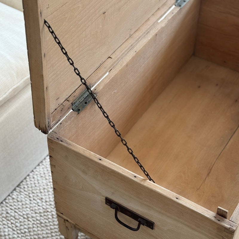 Vintage Reclaimed Old Wood Bleached Chest