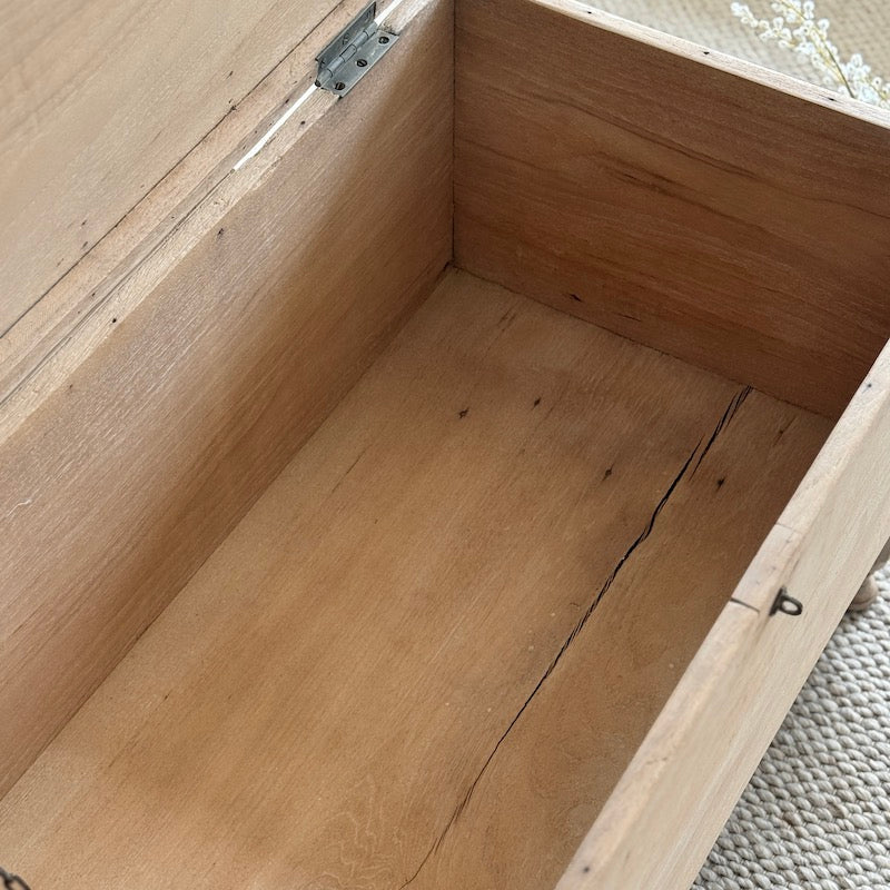 Vintage Reclaimed Old Wood Bleached Chest