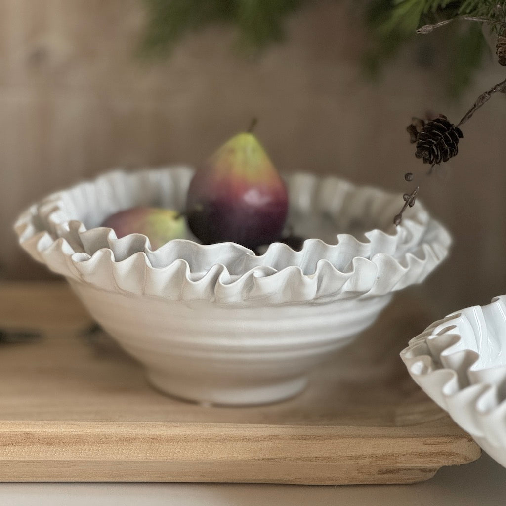 Hermonie Ceramic Ruffle Bowl