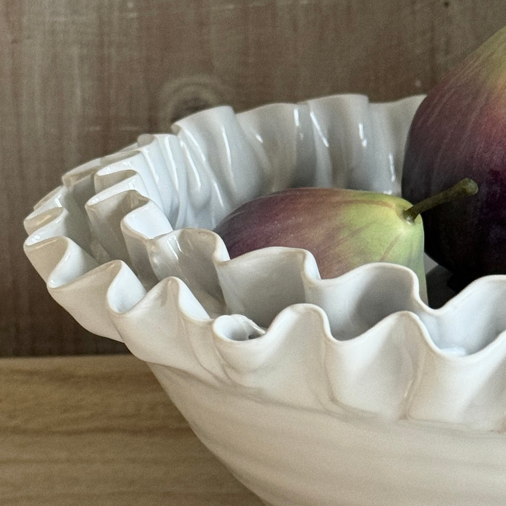 Hermonie Ceramic Ruffle Bowl