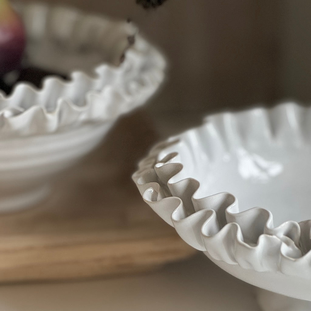 Hermonie Ceramic Ruffle Bowl