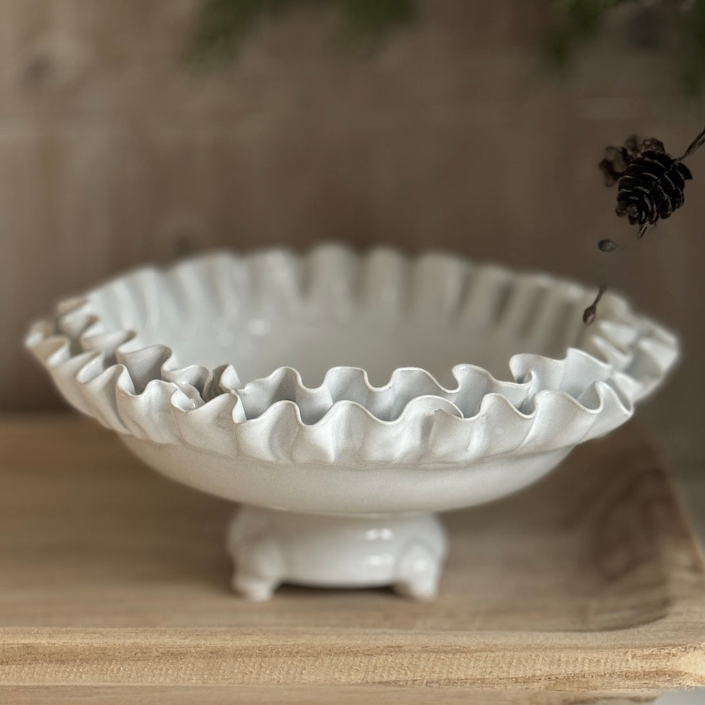 Hermonie Ceramic Ruffle Bowl