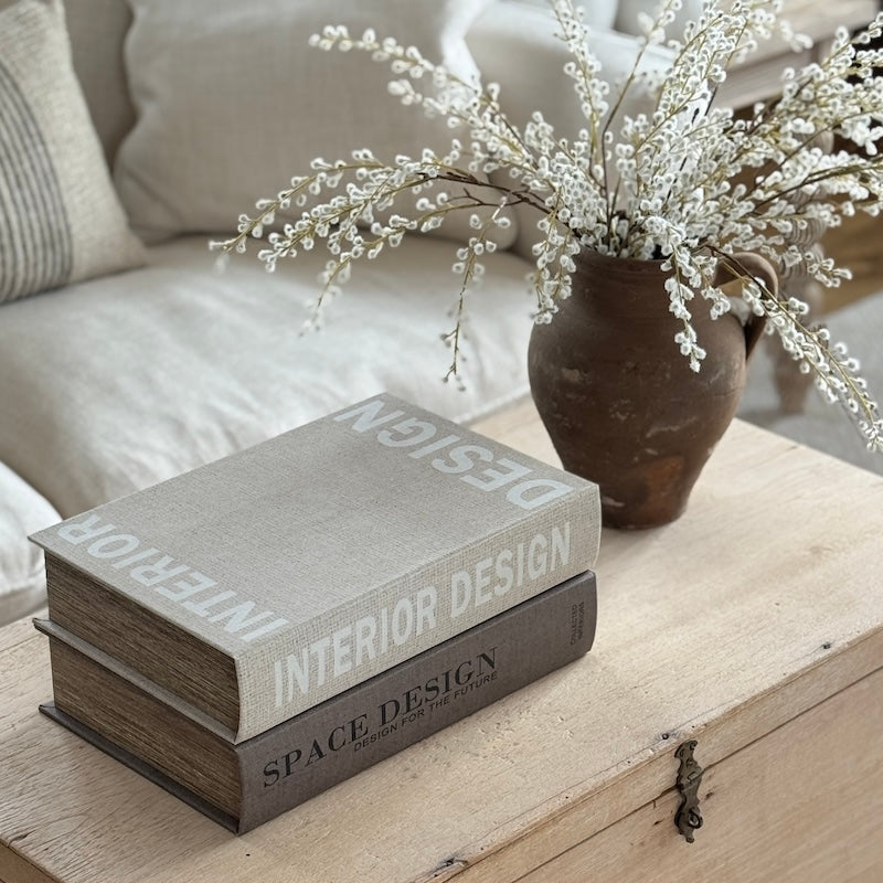 Interior Space Design Book Boxes – Set of 2 | Modern Decorative Storage