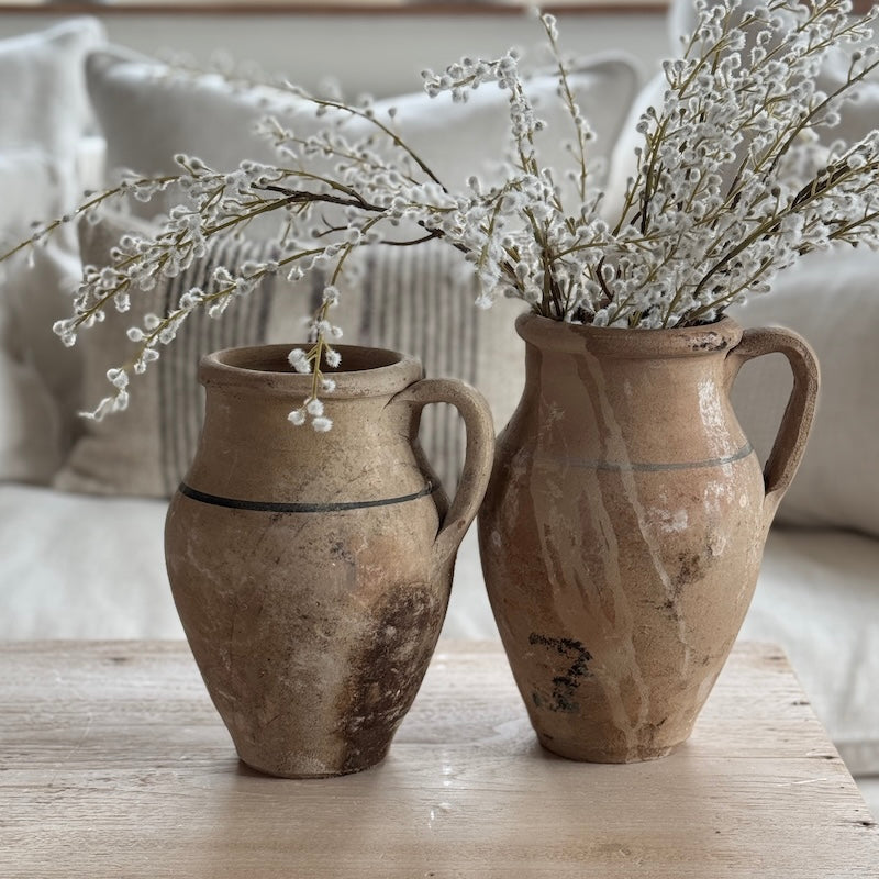 Vintage Look Handmade Clay Jugs
