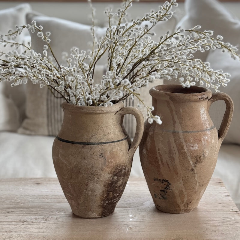 Vintage Look Handmade Clay Jugs