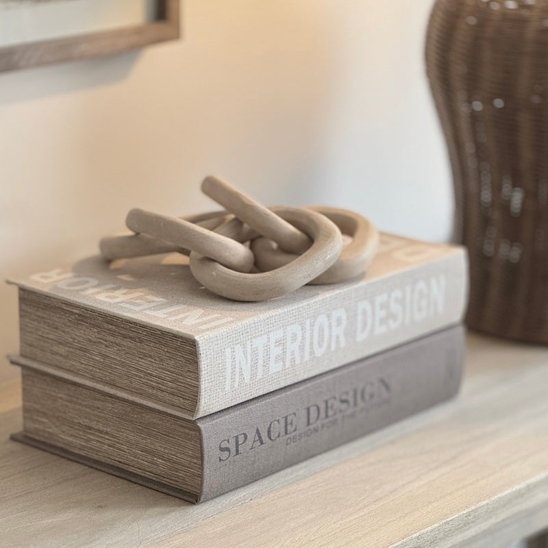 Interior Space Design Book Boxes – Set of 2 | Modern Decorative Storage