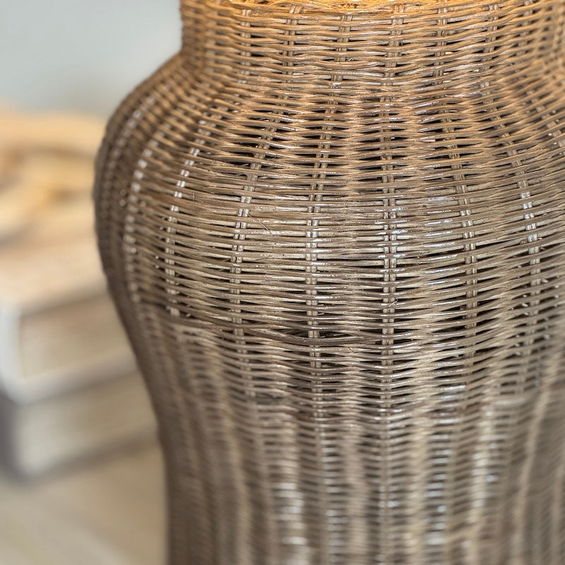 Marlow Vintage Grey Rattan Table Lamp