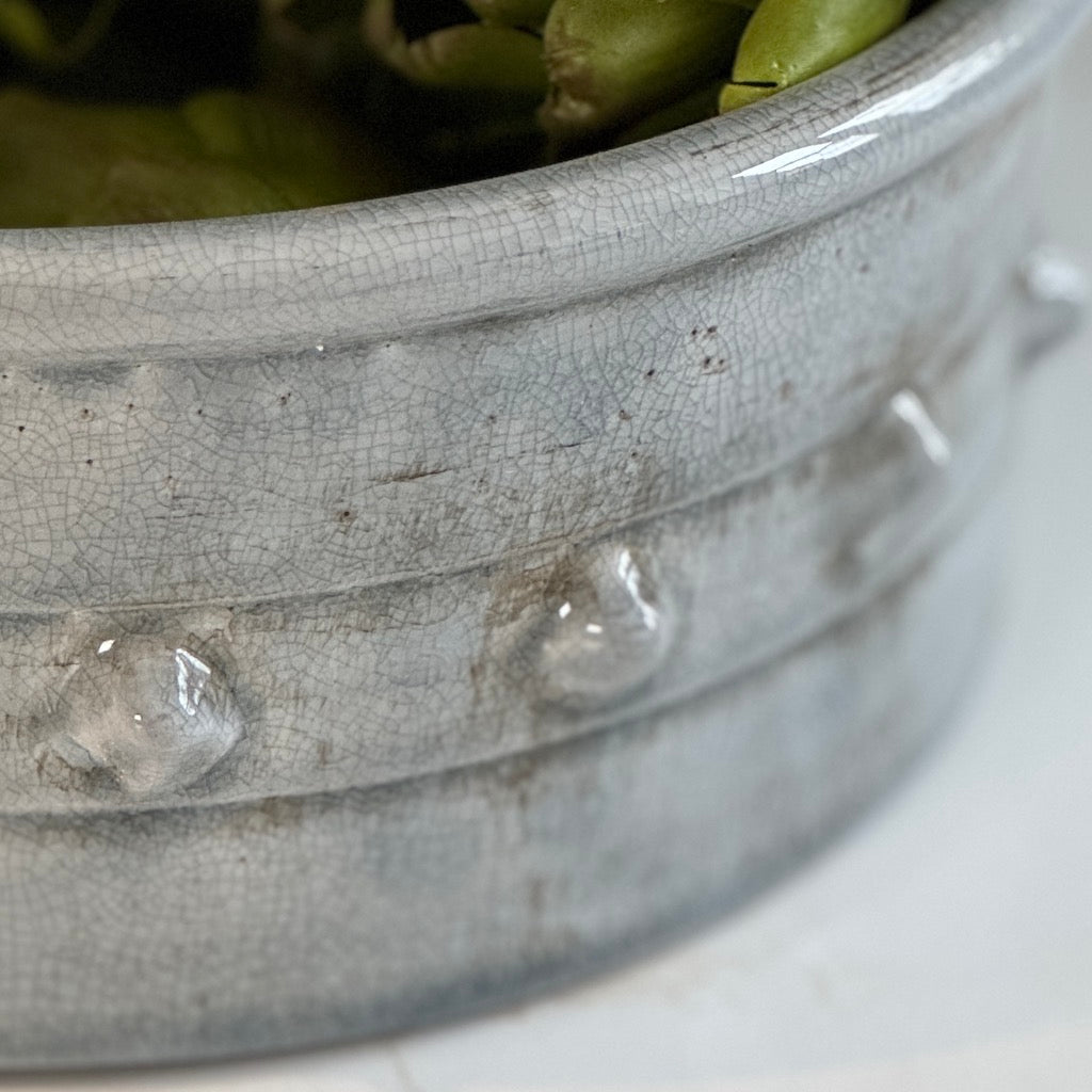 Ceramic Grey Blue Stud Bowl
