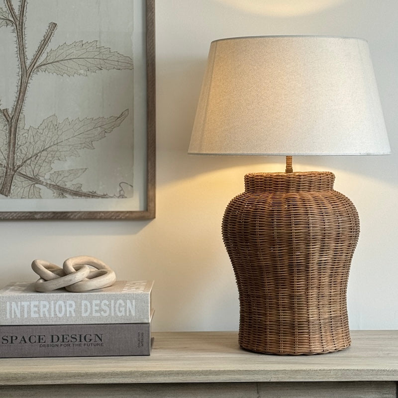 Marlow Natural Matte Rattan Table Lamp