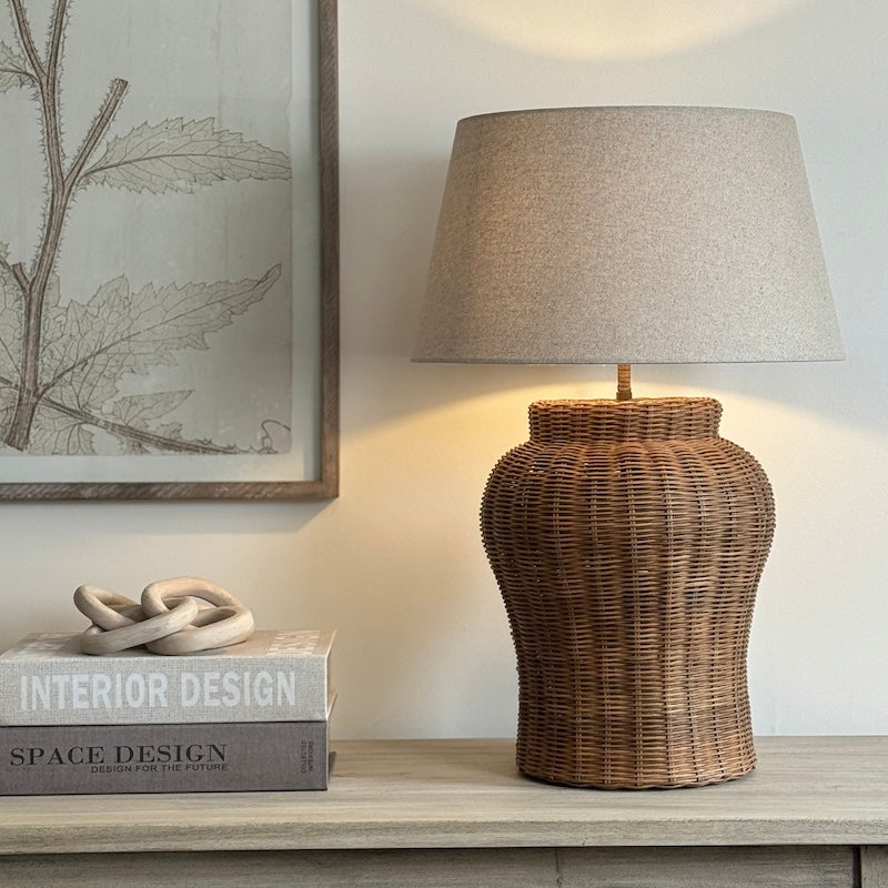 Marlow Natural Matte Rattan Table Lamp