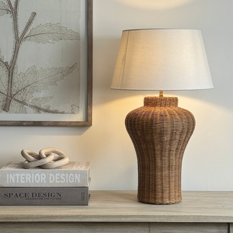 Taplow Natural Matte Rattan Table Lamp