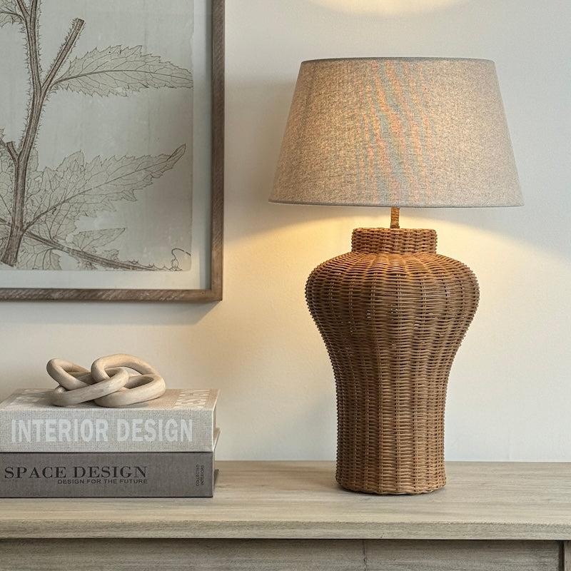 Taplow Natural Matte Rattan Table Lamp