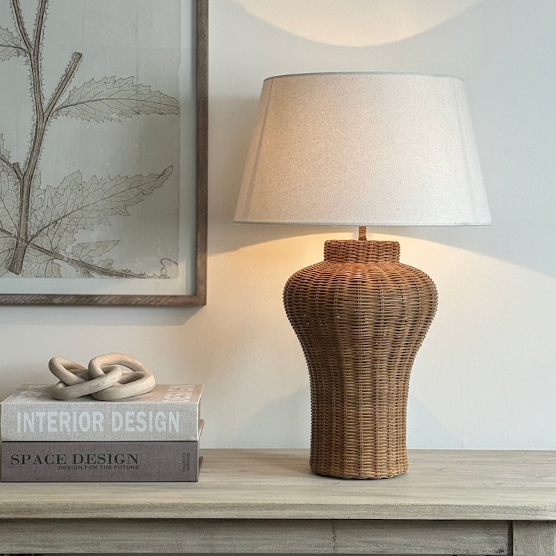 Taplow Natural Matte Rattan Table Lamp