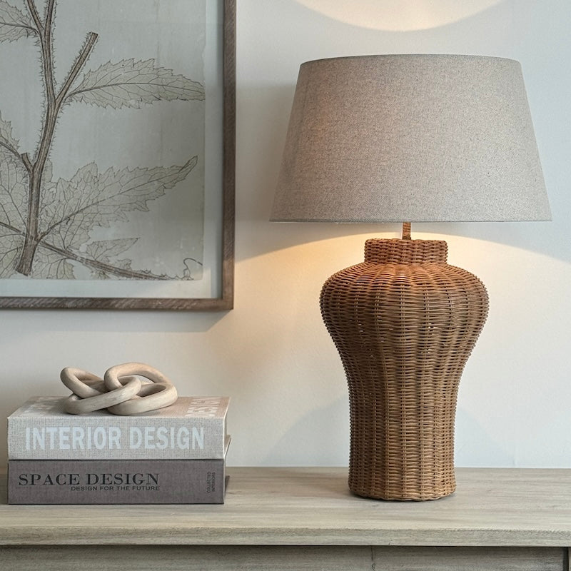 Taplow Natural Matte Rattan Table Lamp