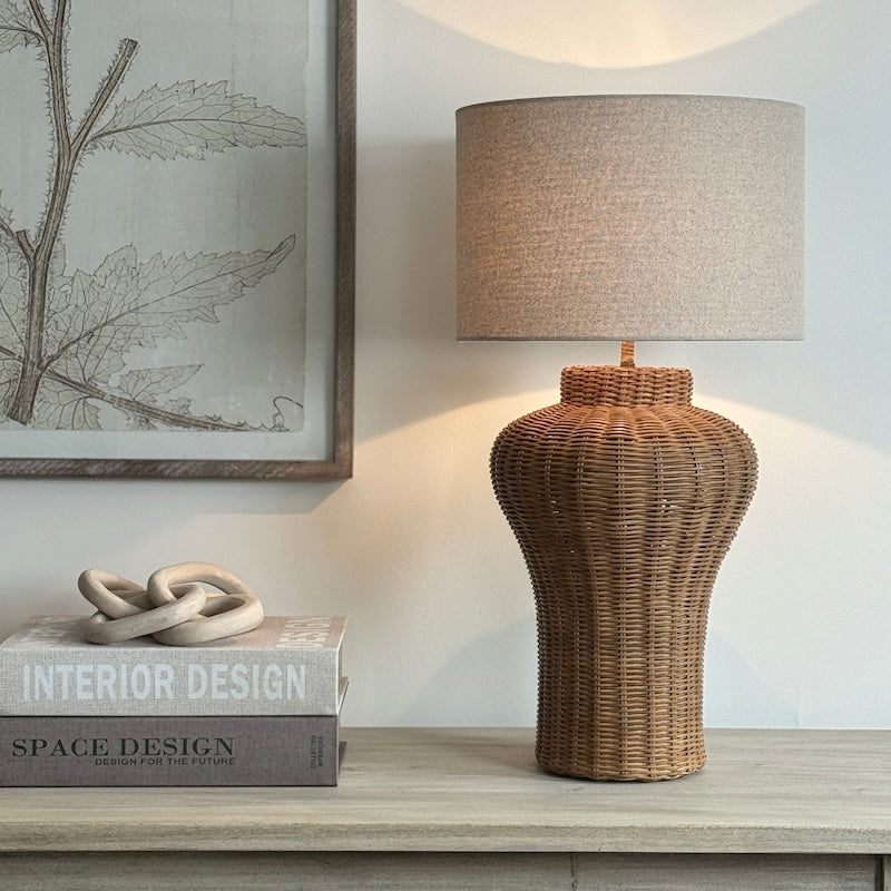 Taplow Natural Matte Rattan Table Lamp
