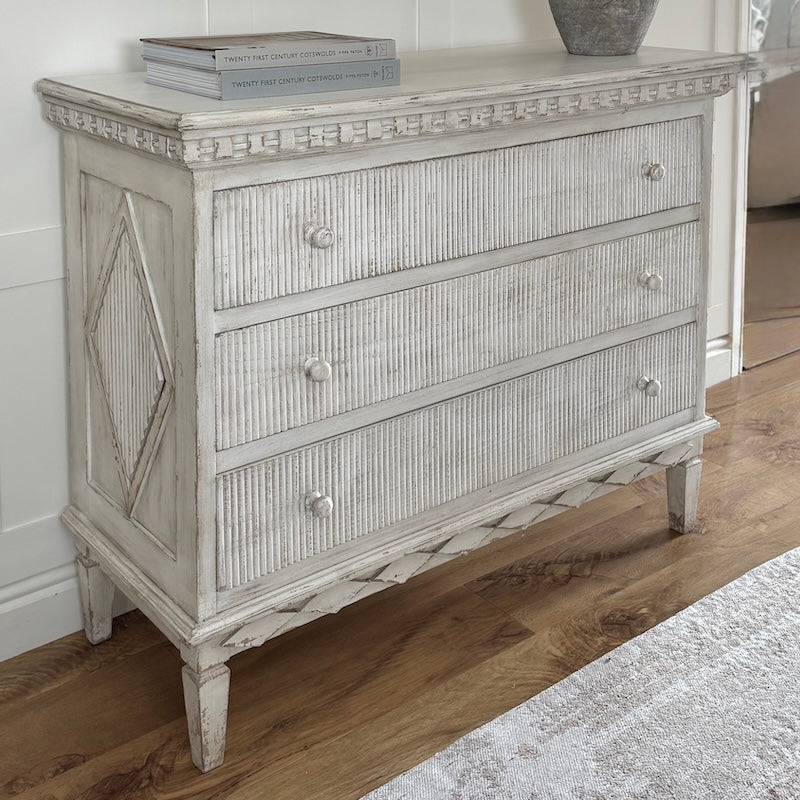 ribbed dresser Augustine Ribbed Chest of Drawers – Cowshed Interiors