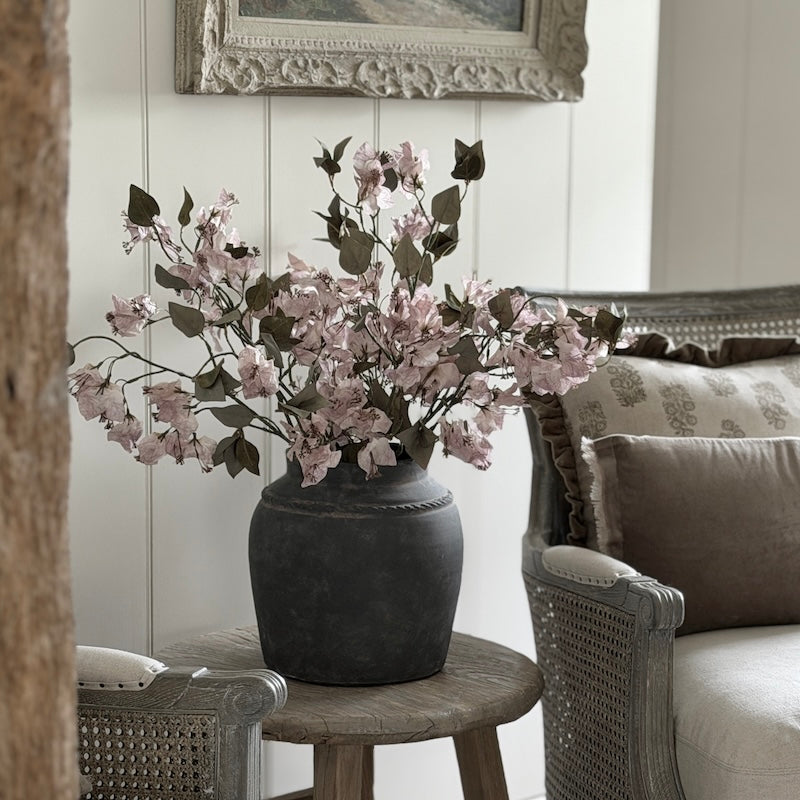Large Charcoal Terracotta Decorative Vase
