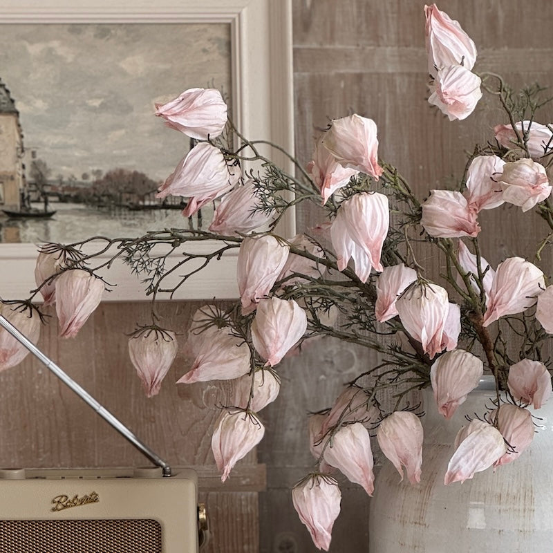 Faux Chinese Lantern Spray | Light Pink