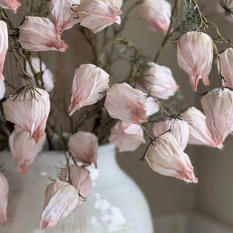 Faux Chinese Lantern Spray | Light Pink