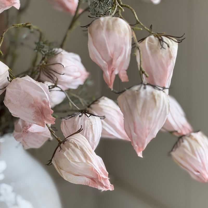 Faux Chinese Lantern Spray | Light Pink